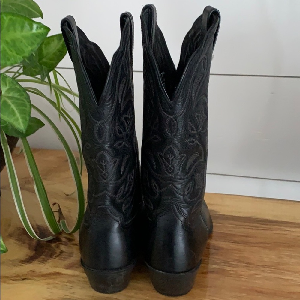 Ariat Heritage R Toe Black Cowboy Western Boots 8 - Picture 6 of 8